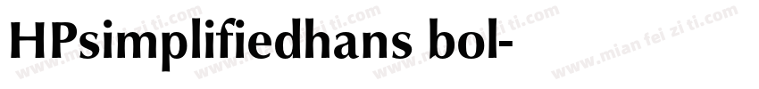 HPsimplifiedhans bol字体转换
